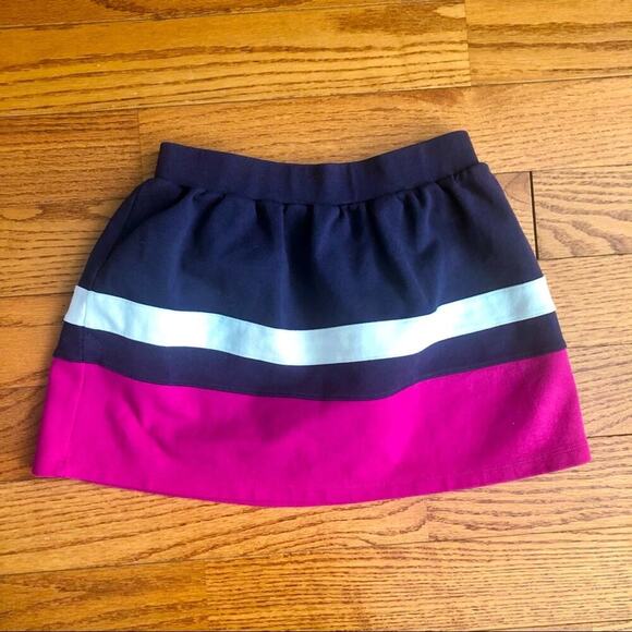 GYMBOREE Knit Color block Blue Pink White Skirt Girl’s Size 10 - Picture 1 of 5
